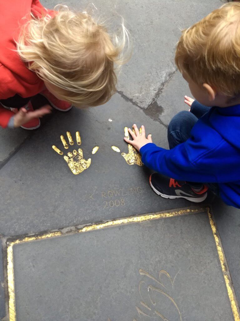 JK Rowling's hand prints, Edinburgh with kids