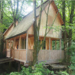 Lake Bled tree house with kids