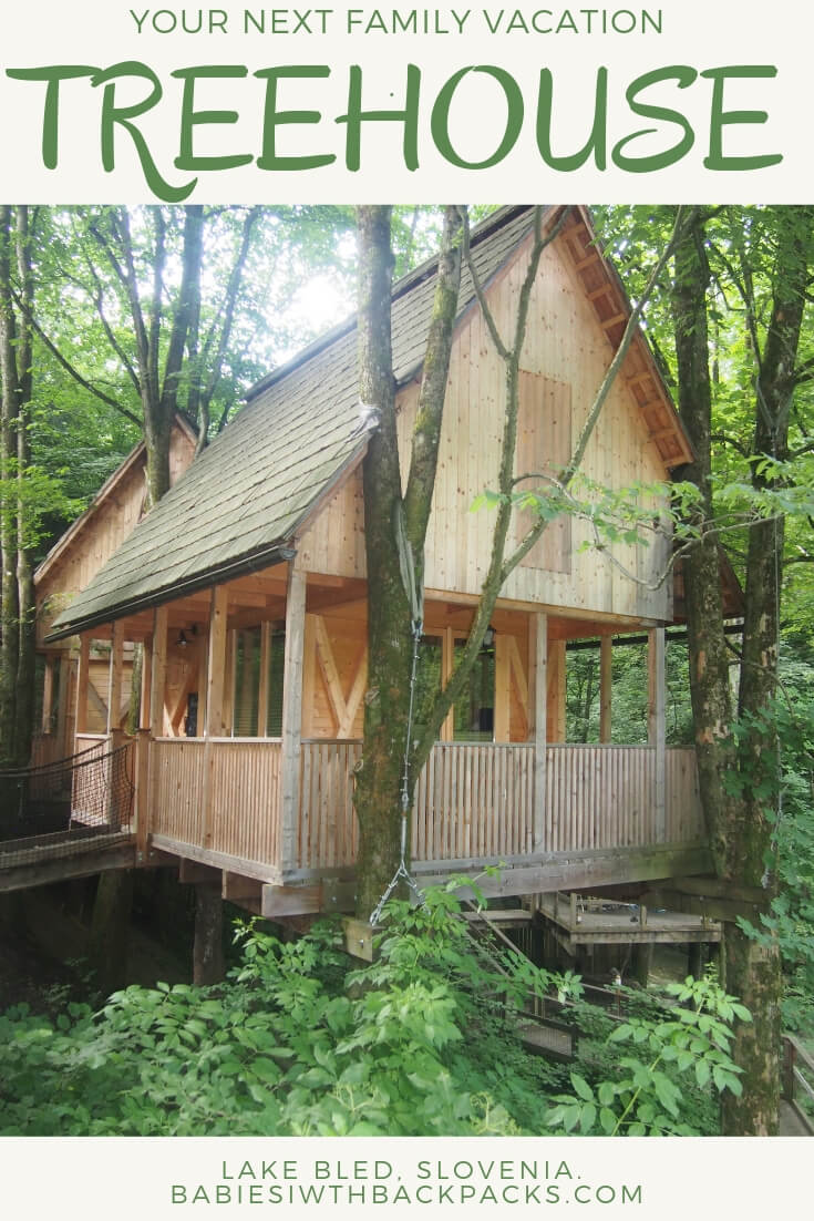 Lake Bled tree house with kids