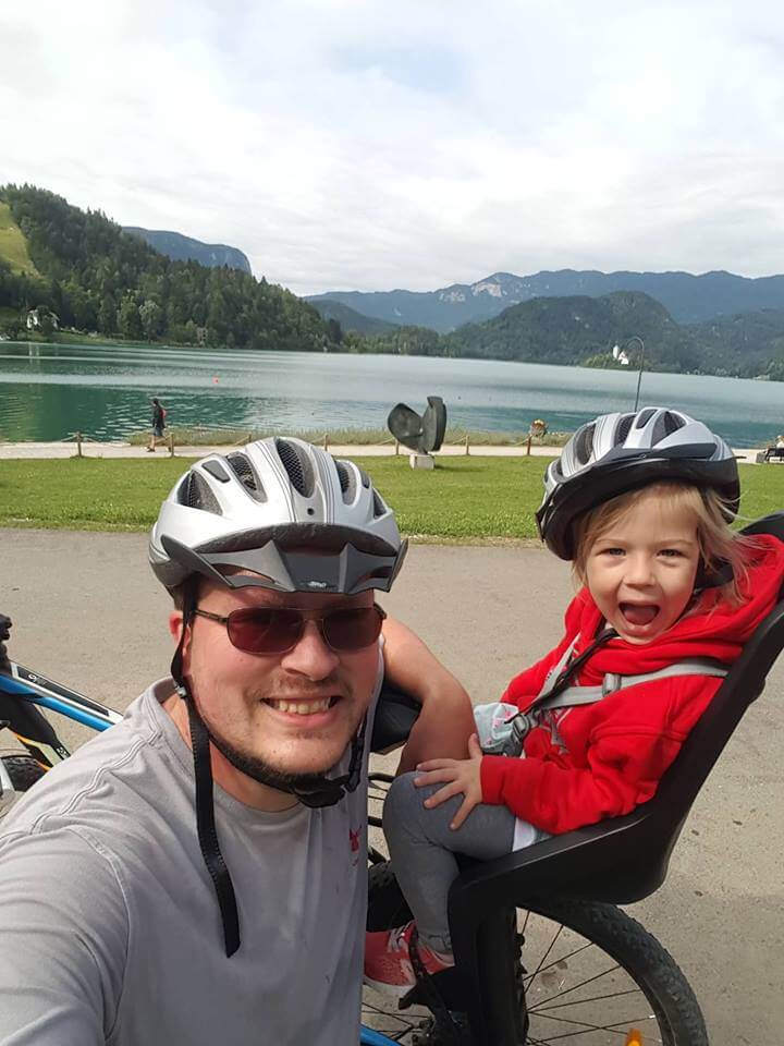 Lake Bled with kids bike ride