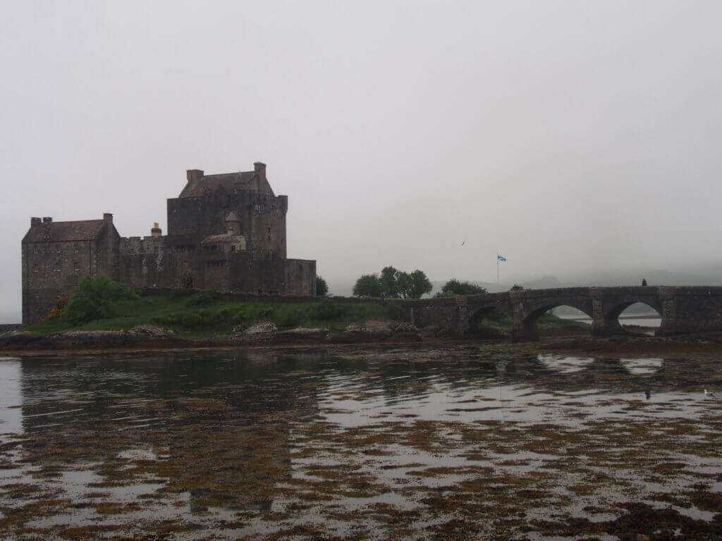 Eilean Donan Castle, Scotland, int the fog