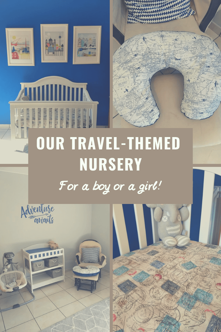 travel-themed nursery for a boy