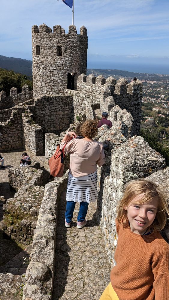 The Moorish Palace is in ruins but it was fun to walk around and climb on stuff, especially for certain daring children.
